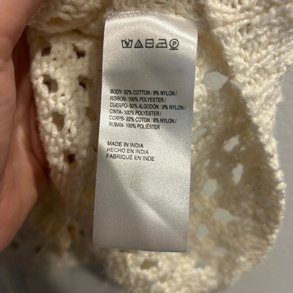 Pilcro Cream Cardigan with Chunky Knit and Decorative Trim - Picture 3 of 7